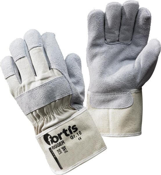 FORTIS Rigger Handschuhe Rindspaltleder Gr.10