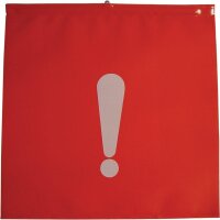 Schlussfahne rot weiß 30x30cm