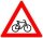 Verkehrszeichen 138-10 Radfahrer 900mm RA2