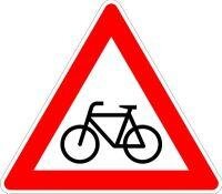 Radfahrer Verkehrszeichen 900mm RA2 Folie