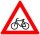 Radfahrer Verkehrszeichen 900mm RA2 Folie