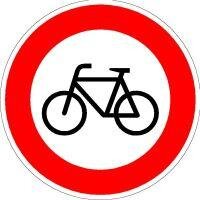 Verbotszeichen Radfahrer 600mm RA2 Folie