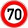 Verkehrszeichen Ronde 600mm RA2 Folie 70km/h