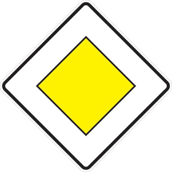 Vorfahrtstraße VKZ.306 600x600mm RA2
