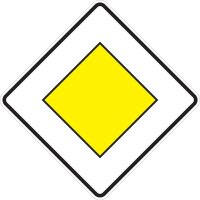 Vorfahrtstraße VKZ.306 600x600mm RA2