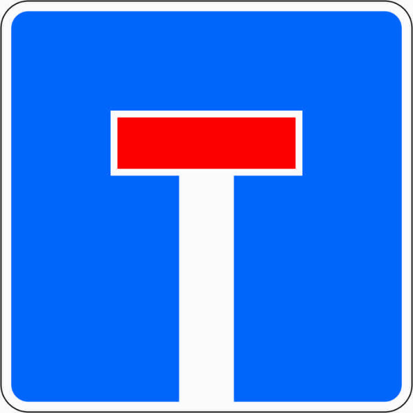 Verkehrszeichen VKZ.357 Sackgasse RA2 600x600mm