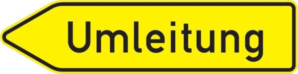 Umleitung Verkehrszeichen VKZ.454-10 1250x350mm