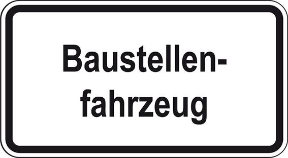 Warnhinweis WH.30 Baustellenfahrzeug RA2 600x330mm