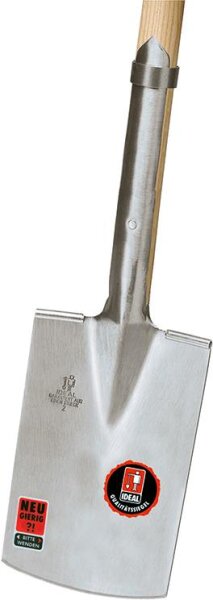 Idealspaten Rodespaten Gr. 2 T-Stiel Trittschutz