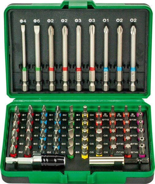 Bit-Sortiment S2-Stahl 71-teilig Farbring Fortis