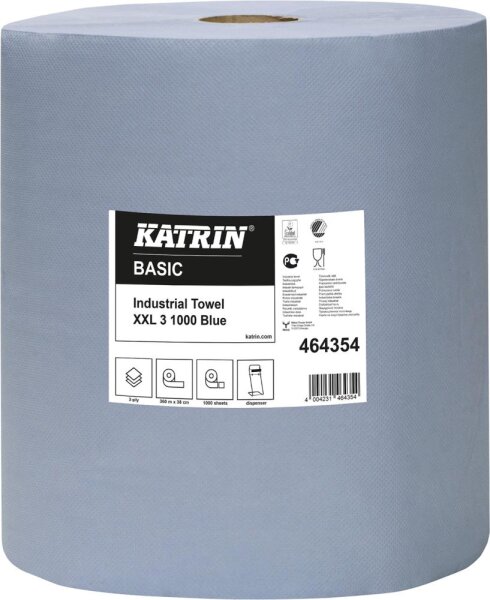 K-Rolle blau 3-lagig 38x36cm 1000 Blatt KATRIN®