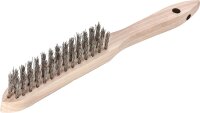 Handdrahtbürste rostfrei gewellt 0,35mm 3-reihig...