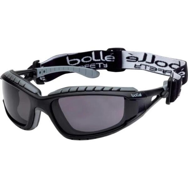 Bolle Schutzbrille Tracker II TRACPSF,grau getönt,Bügelbrille,schwarz-grau