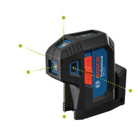 Bosch Punktlaser GPL 5 G, grüne Punkte, IP65,...