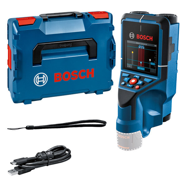 Bosch Ortungsgerät Wallscanner D-tect 200 C in L-BOXX – Radar, Tiefenmessung bis 20 cm, USB-C, Handschlaufe