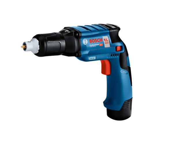 Bosch Akku-Trockenbauschrauber GTB 12V-11, bürstenlos, 2,5 Ah, 1.200 Schrauben/Akku, kompatibel 12V System, mit Bit