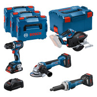 Bosch Combo Kit Set mit 4 18V-Werkzeugen, 3 Akkus...