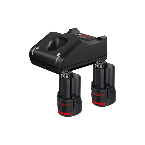 Bosch Starter-Set 2 x GBA 12V 3.0Ah + GAL 12V-40, 50 % mehr Laufzeit, Schnellladegerät, kompatibel ab 2005