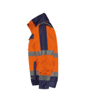 DASSY® Herren Warnschutz-Winterjacke Lima hohe Sichtbarkeit + Wärmeisolierung – Warnschutzklasse 3 – 500120 Neonorange/Dunkelblau Gr. XL
