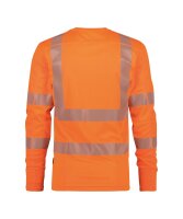 DASSY® Herren Warnschutz Langarmshirt Carterville – Warnschutzklasse 2 (BG-BAU förderfähig, LSF 50+) - 710037 Neonorange Gr. XS