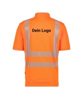 Dassy Herren Warnschutz Poloshirt Brandon mit Kuhlmann Branding, Reflexstreifen & UV-Schutz – Klasse 2 – 710024 Neonorange Gr. M