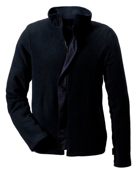 Rofa Herren  Fleecejacke 260368 Schwarz Gr. 56/58 - mit Stehkragen, Reißverschlusstaschen - kombinierbar mit Parka