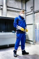 Rofa Herren Elektriker Bundhose 1552366 Kornblau/Marine Gr. 46, mit Cargotaschen, Hosenbeinverlängerung, Reflexstreifen - für Handwerk und Montage