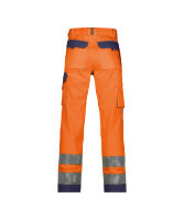 DASSY® Herren Warnschutz Bundhose Buffalo mit reflektierenden Details – Warnschutzklasse 2 – 200431 Neonorange/Dunkelblau Gr. 64
