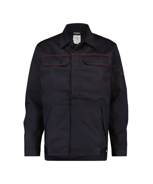 Dassy Herren Flammhemmende Arbeitsjacke Montana für Schweißarbeiten – Klasse 1 – 300342 Schwarz
