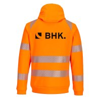 Portwest Herren Warnschutz Kapuzenjacke mit BHK Branding und Reißverschluss - Klasse 3 - DX484 Orange/Schwarz Gr.XXXL