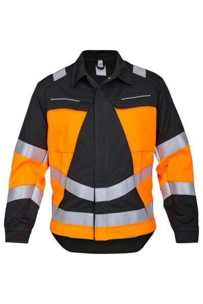 Rofa Herren Multinorm Jacke 6652429 mit Reflexstreifen - Warnschutz Klasse 2 - Störlichtbogensicher (Klasse 1&2) - Orange/Schwarz Gr. 28