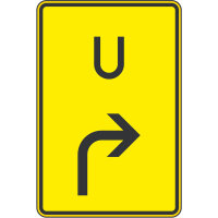 Verkehrsschild Umleitung rechtsweisend – Zeichen...