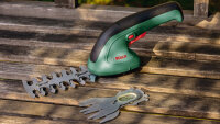 Bosch Akku-Gras- und Strauchschere EasyShear, 2-in-1, 3,6V Li-Ion, werkzeugloser Messerwechsel, 530 g