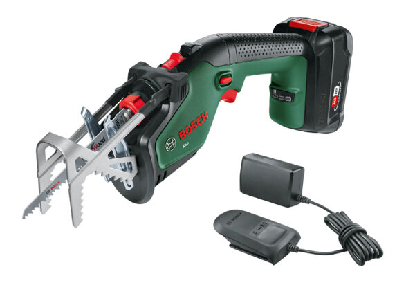 Bosch Akku-Gartensäge Keo, 1x Akku PBA 18V 2.0Ah, Sägeblatt S644D, Ladegerät AL 18V-20
