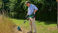 Bosch Akku-Rasentrimmer AdvancedGrassCut 36, 36V, 2-Faden, drehbarer Kopf, Pflanzenschutz, 6m Fadenspule