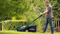 Bosch Akku-Rasenmäher AdvancedRotak 36V-40-650, 2x 2,0Ah Akku, bürstenloser Motor, Ergoslide, Syneon Tech