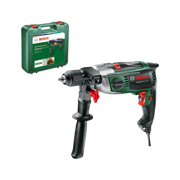 Bosch Schlagbohrmaschine AdvancedImpact 900, KickBack Control, 2-Gang, Zusatzgriff, Tiefenanschlag, Koffer