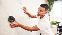Bosch Linienlaser Atino, inkl. 2m Maßband, Gelpad, Pins, horizontale/vertikale Ausrichtung
