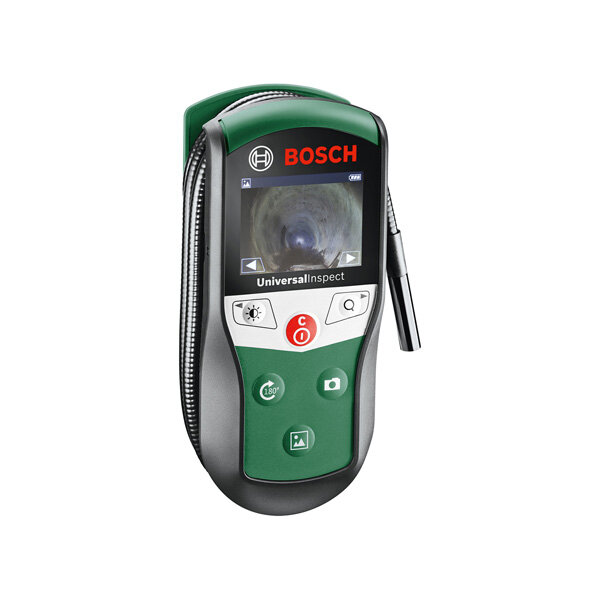 Bosch Inspektionskamera UniversalInspect – LED, Digitalzoom, flexibles Kabel, Speicher, Zubehörset, Akku 4x AA