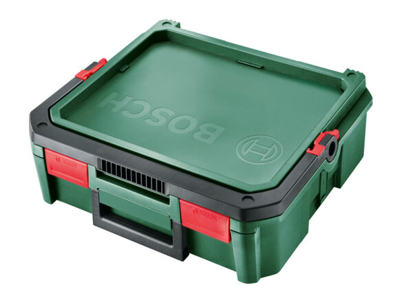 Bosch SystemBox Einzelne SystemBox Größe S – stapelbar, erweiterbar, mit Handgriffen, transparenter Deckel optional