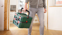 Bosch SystemBox Einzelne SystemBox Größe S – stapelbar, erweiterbar, mit Handgriffen, transparenter Deckel optional