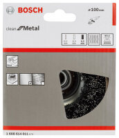 Bosch PRO Metal clean Topfbürste, 100x0,5 mm, gewellt, langlebig, rostentfernend, fein-/grobes Finish