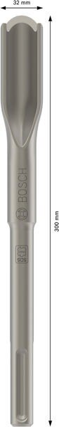 Bosch PRO SDS max Hohlmeißel, 32x300 mm – konkaves Design, präzises Kanalmeißeln, SDS max kompatibel