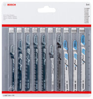 Bosch 10-tlg. Stichsägeblatt-Set Wood+Metal,...