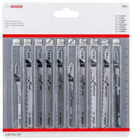 Bosch 10-tlg. Stichsägeblatt-Set Clean Cutting,...