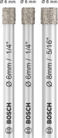 Bosch PRO Ceramic dry Bohrer-Set, 3-tlg., 6/6/8x66 mm, Diamantbesatz, trocken & präzise bohren