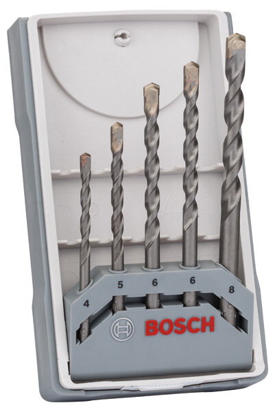 Bosch 5-tlg. CYL-3 Betonbohrer-Set, 4–8 mm, Carbide, verschleißfest, U-Form, PGM-zertifiziert
