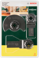 Bosch Starlock Starter-Set Holz, 3-tlg., für...