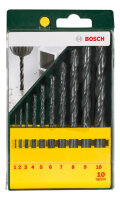 Bosch Metallbohrer-Set HSS-R, 10-teilig, 1 -10 mm,...
