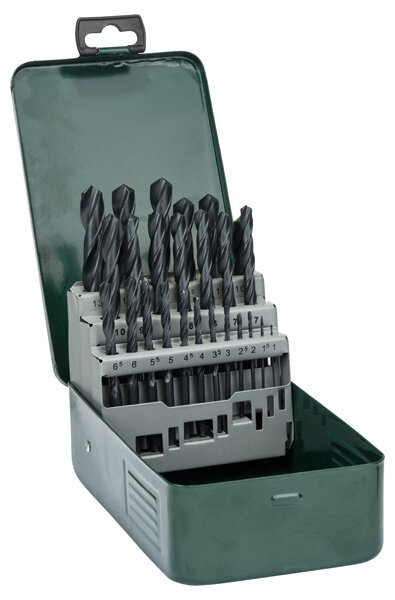 Bosch Metallbohrer-Set HSS-R, 25-tlg., 1–13 mm, Metallkassette, verschleißarm, vielfältig einsetzbar
